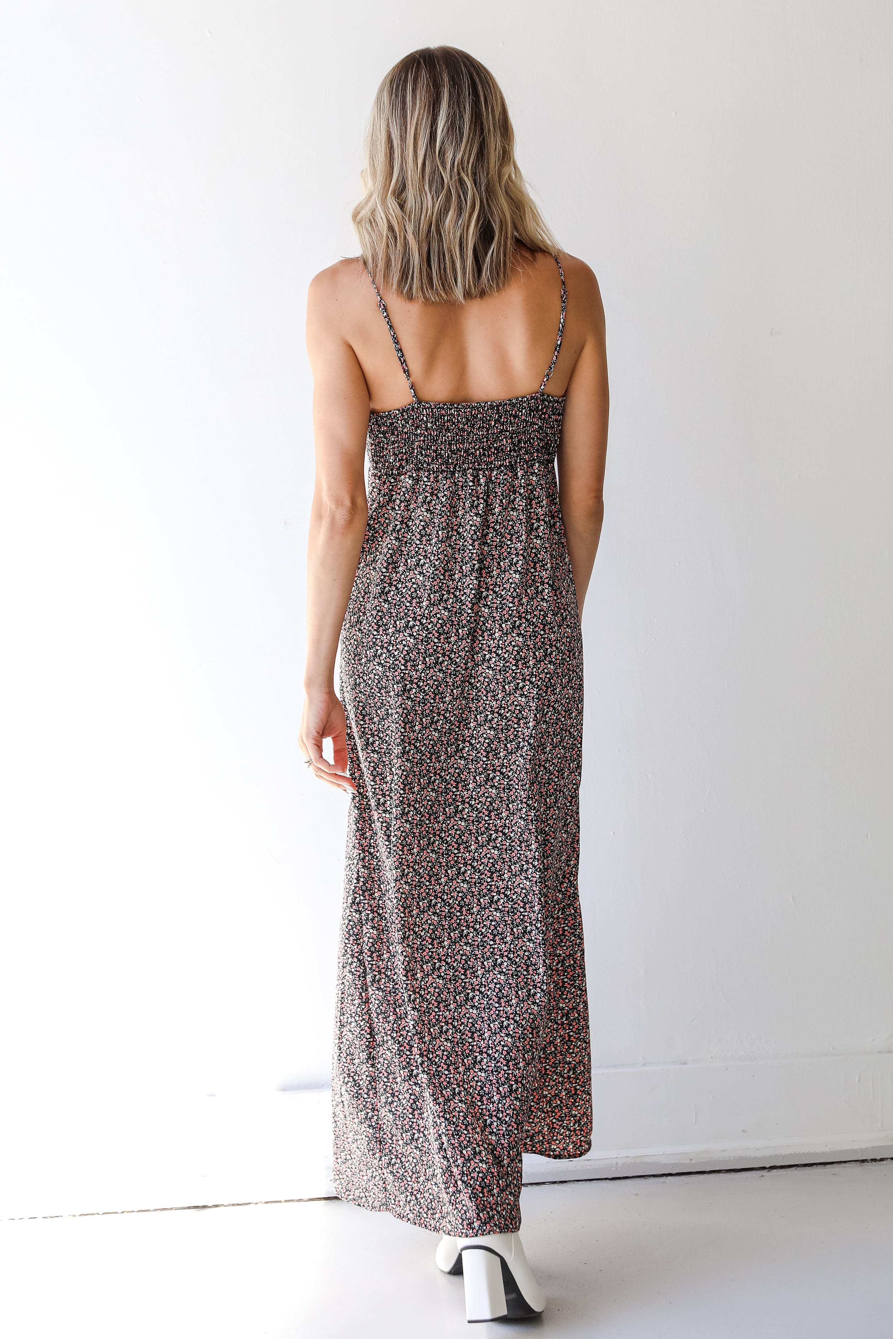 Floral Maxi Dress back view