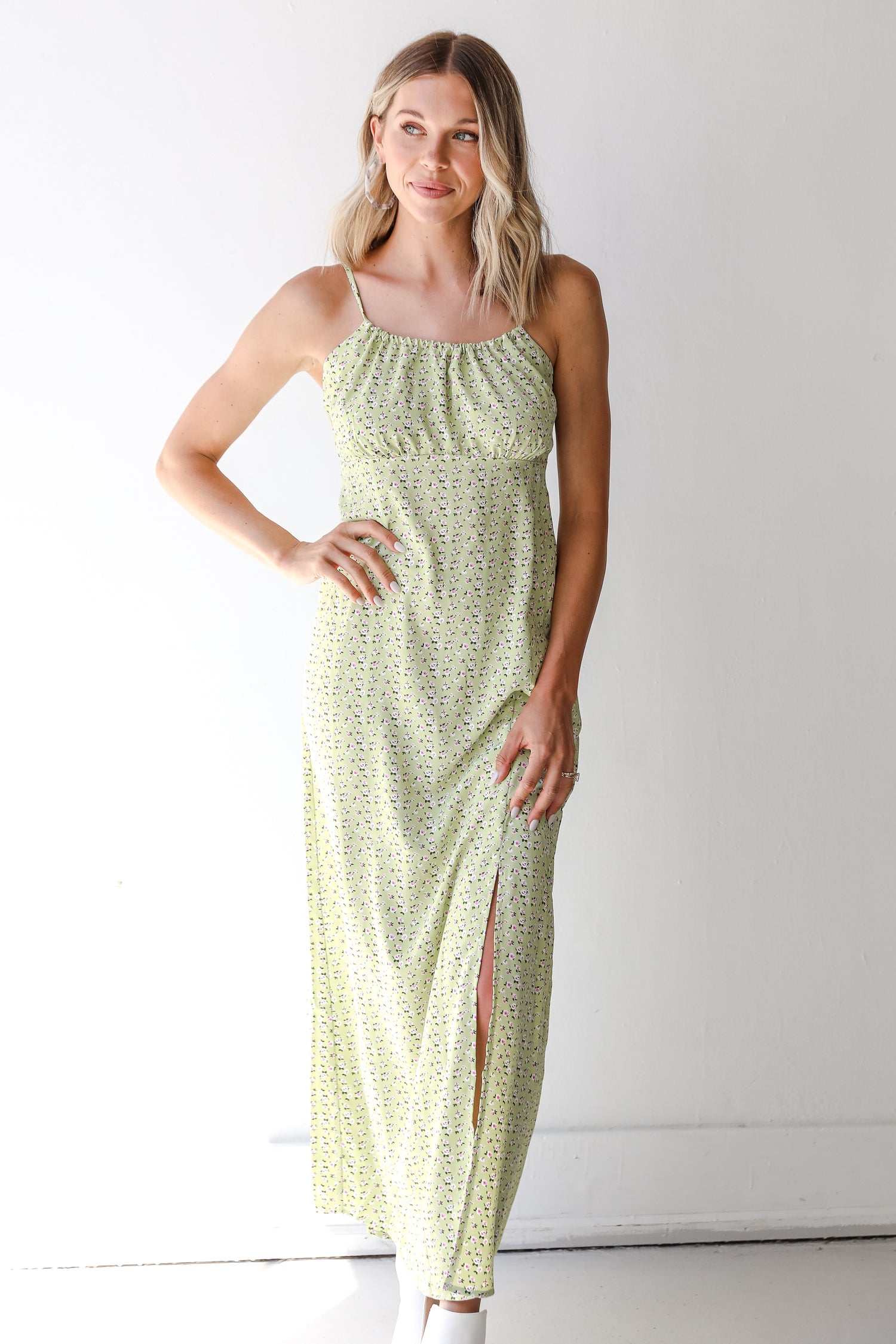 Floral Maxi Dress on model