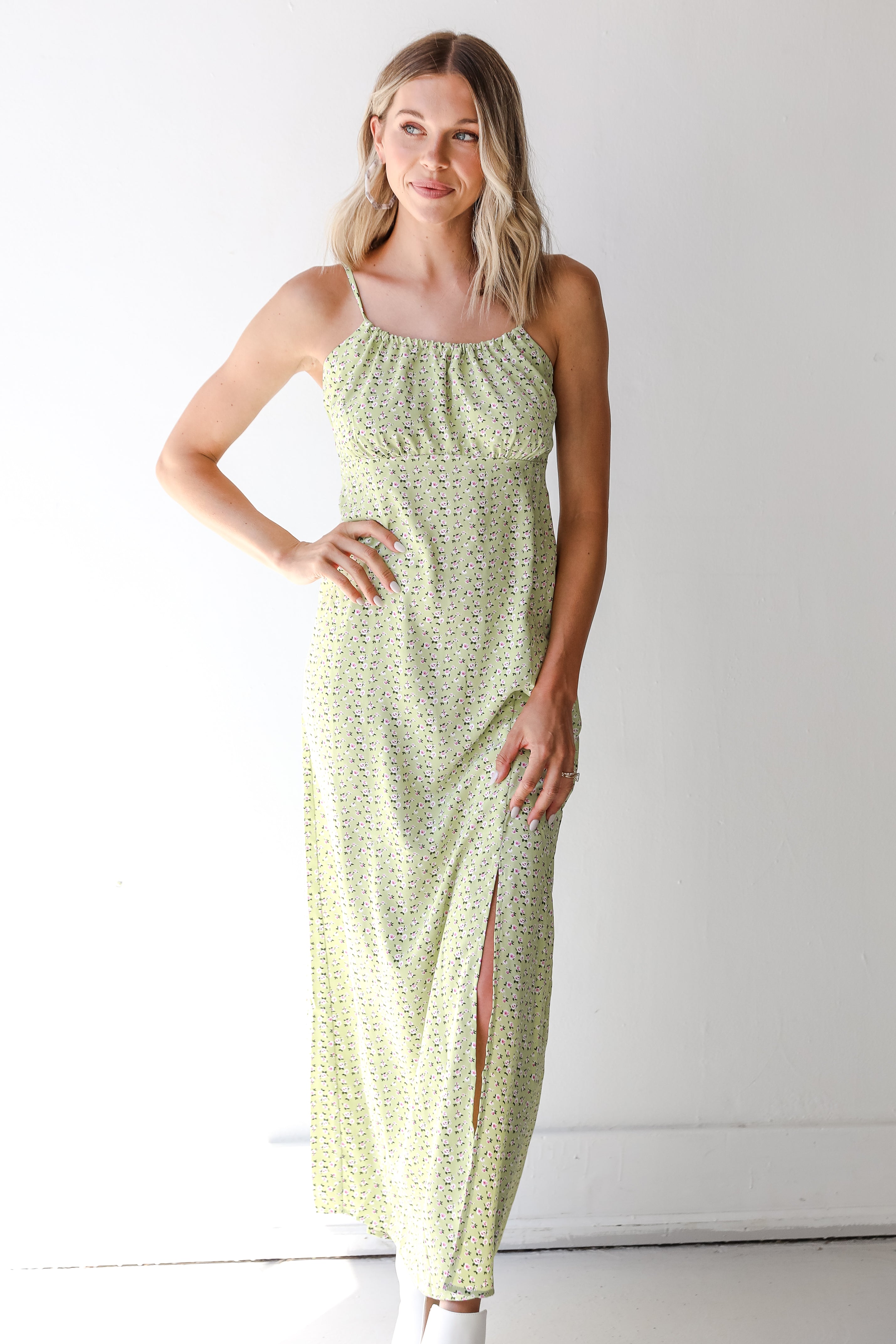 Floral Maxi Dress on model