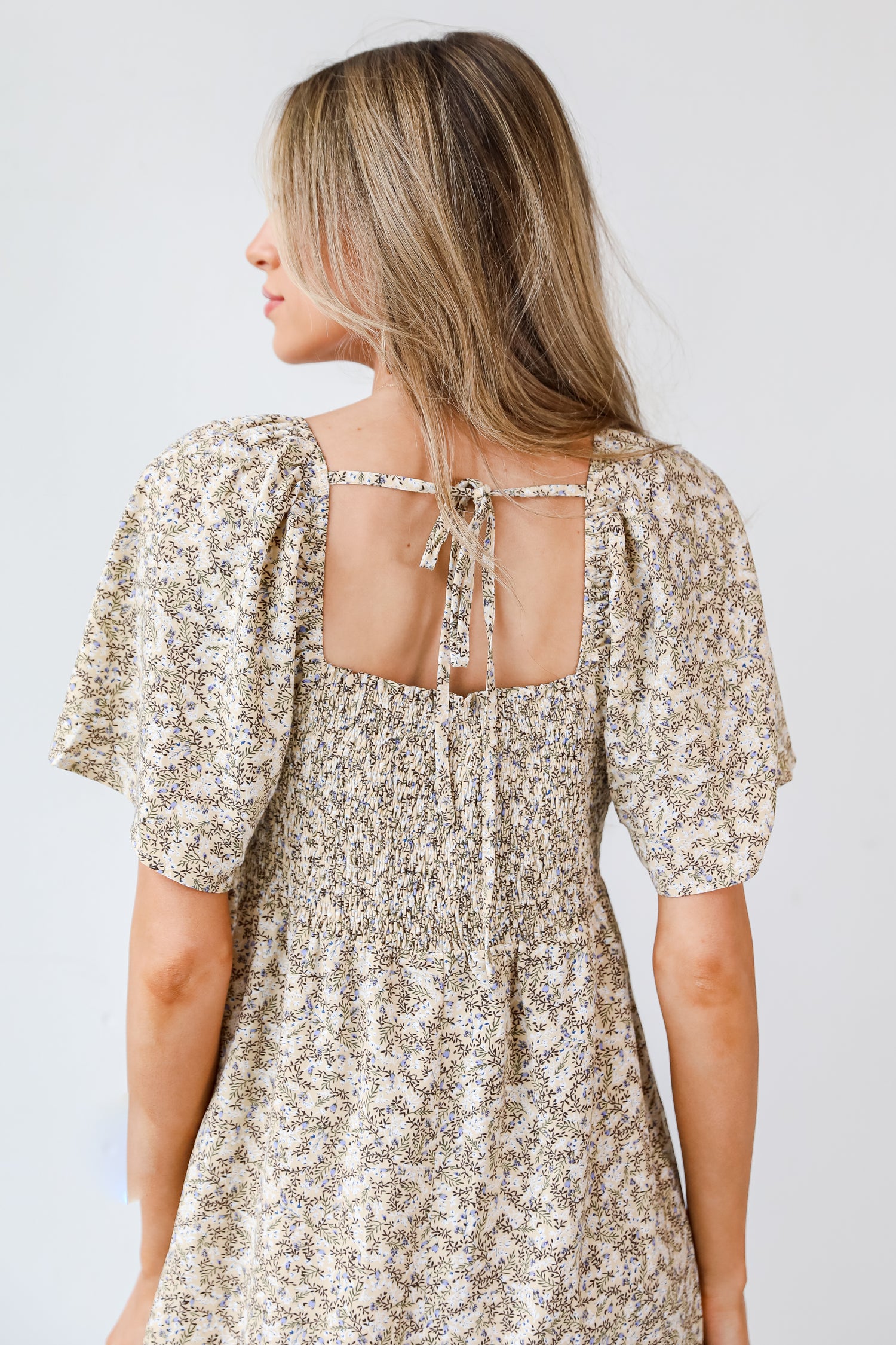 Floral Maxi Dress back view close up