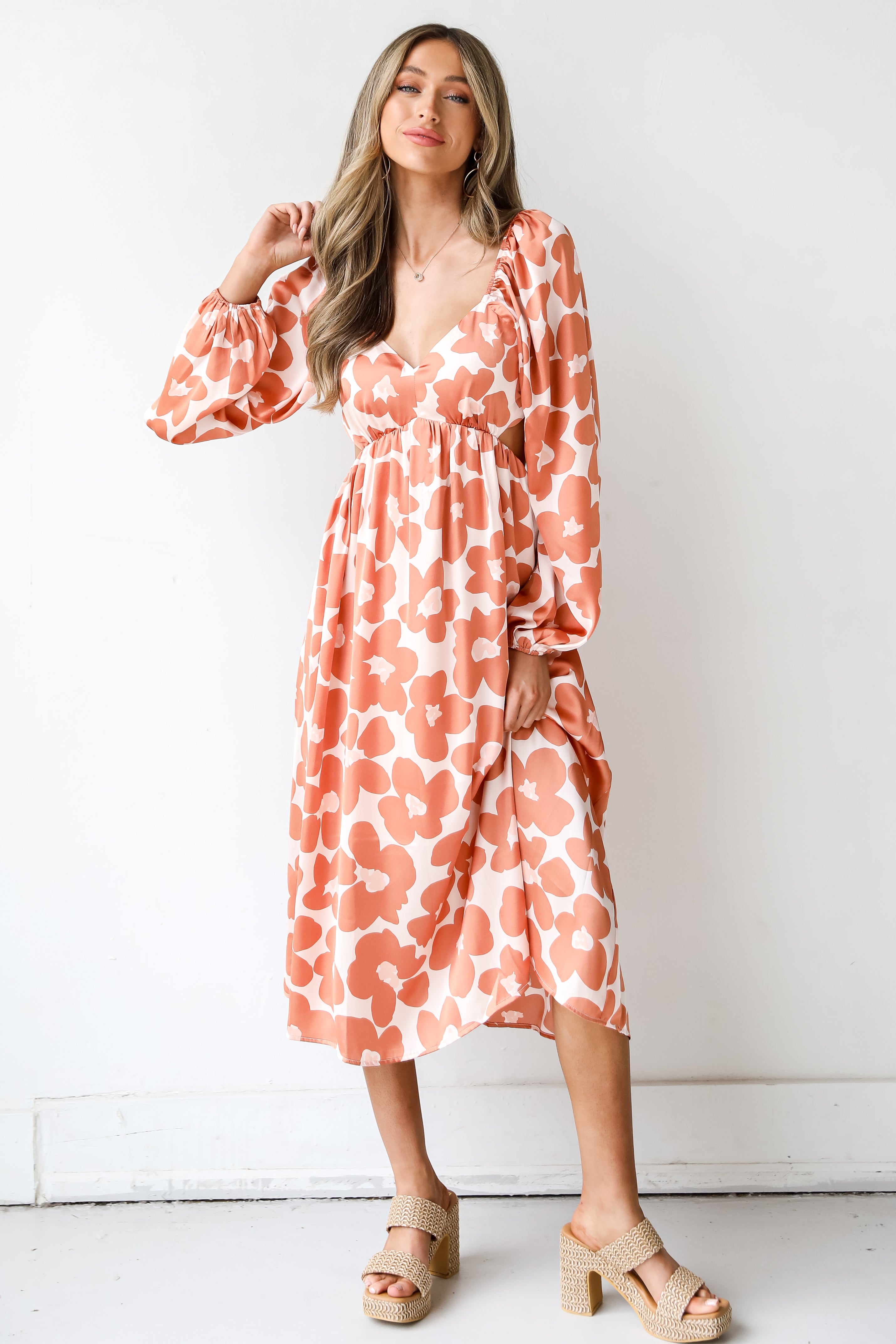 Floral Midi Dress front view