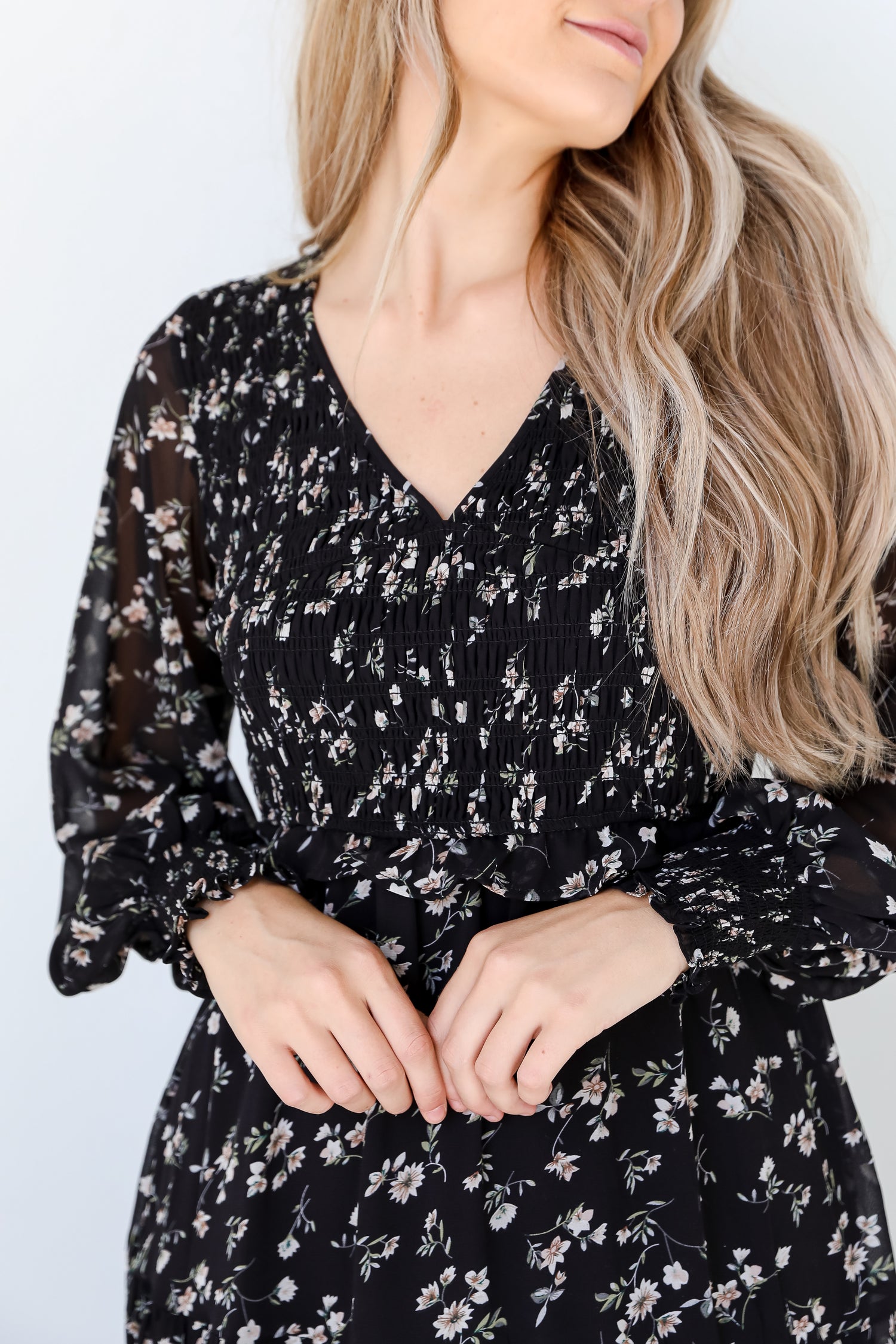 Floral Midi Dress close up