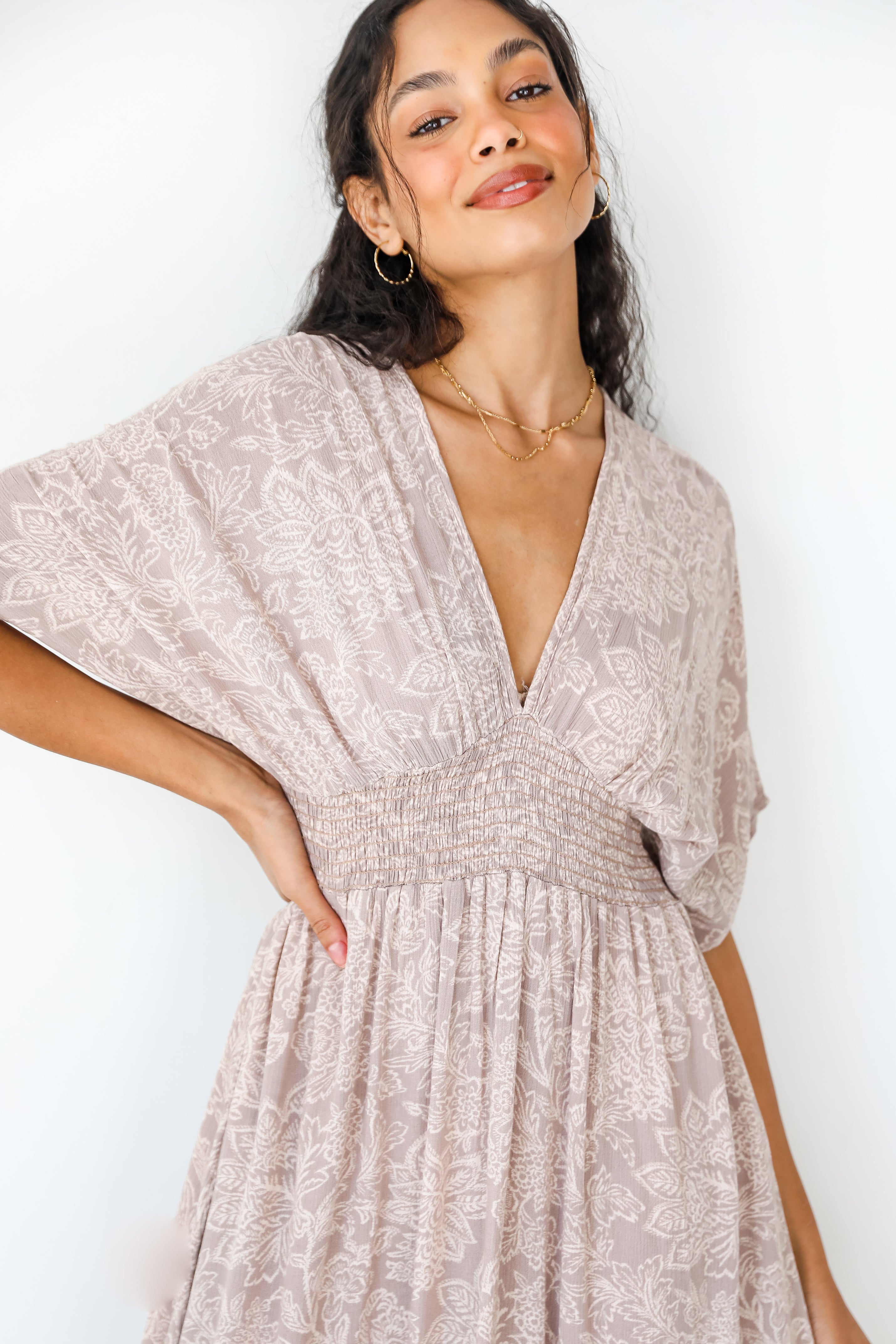 Happy Feelings Floral Mini Dress front view