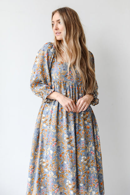 Floral Midi Dress close up