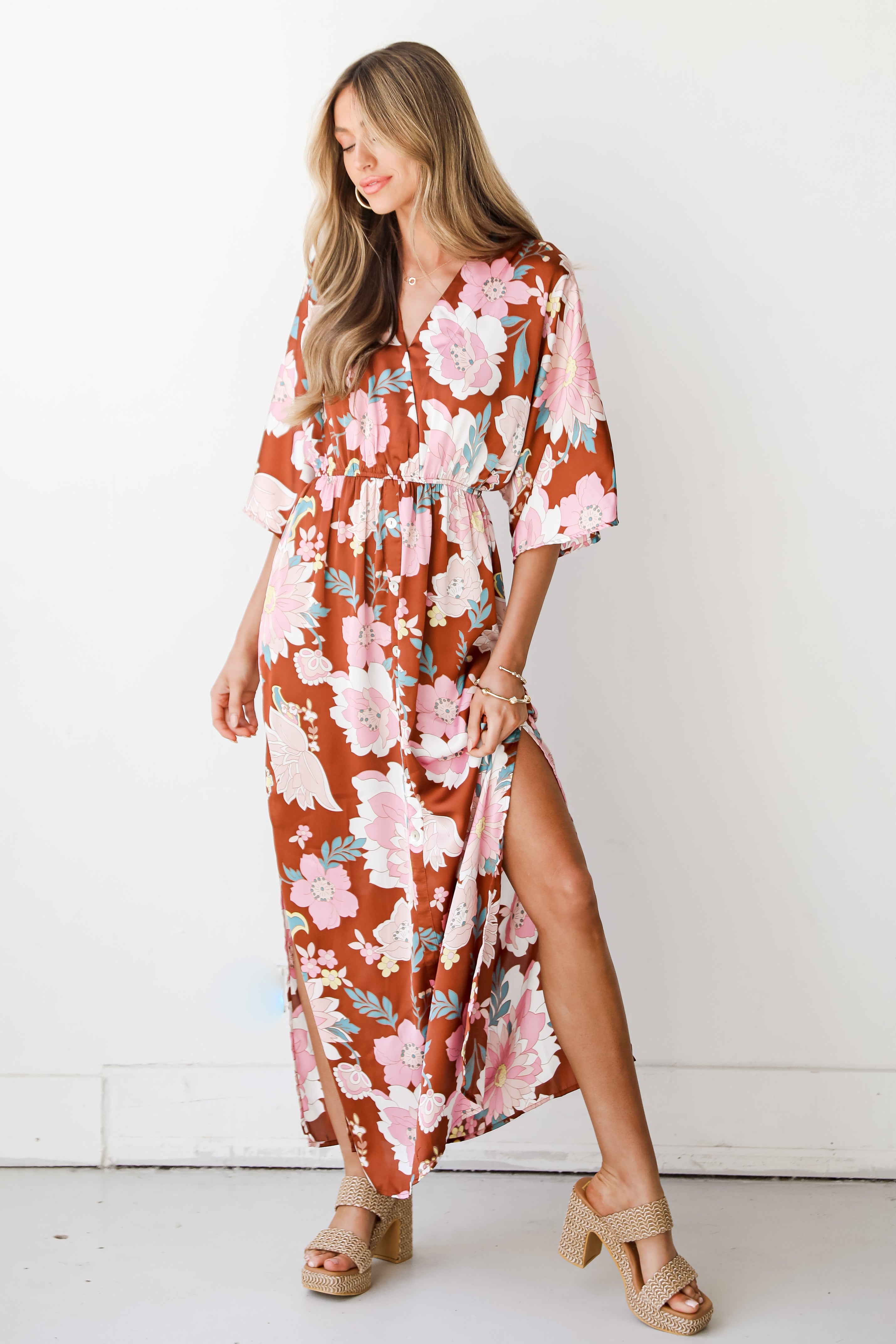 Floral Maxi Dress front view