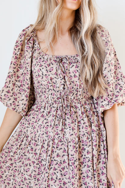Floral Midi Dress close up