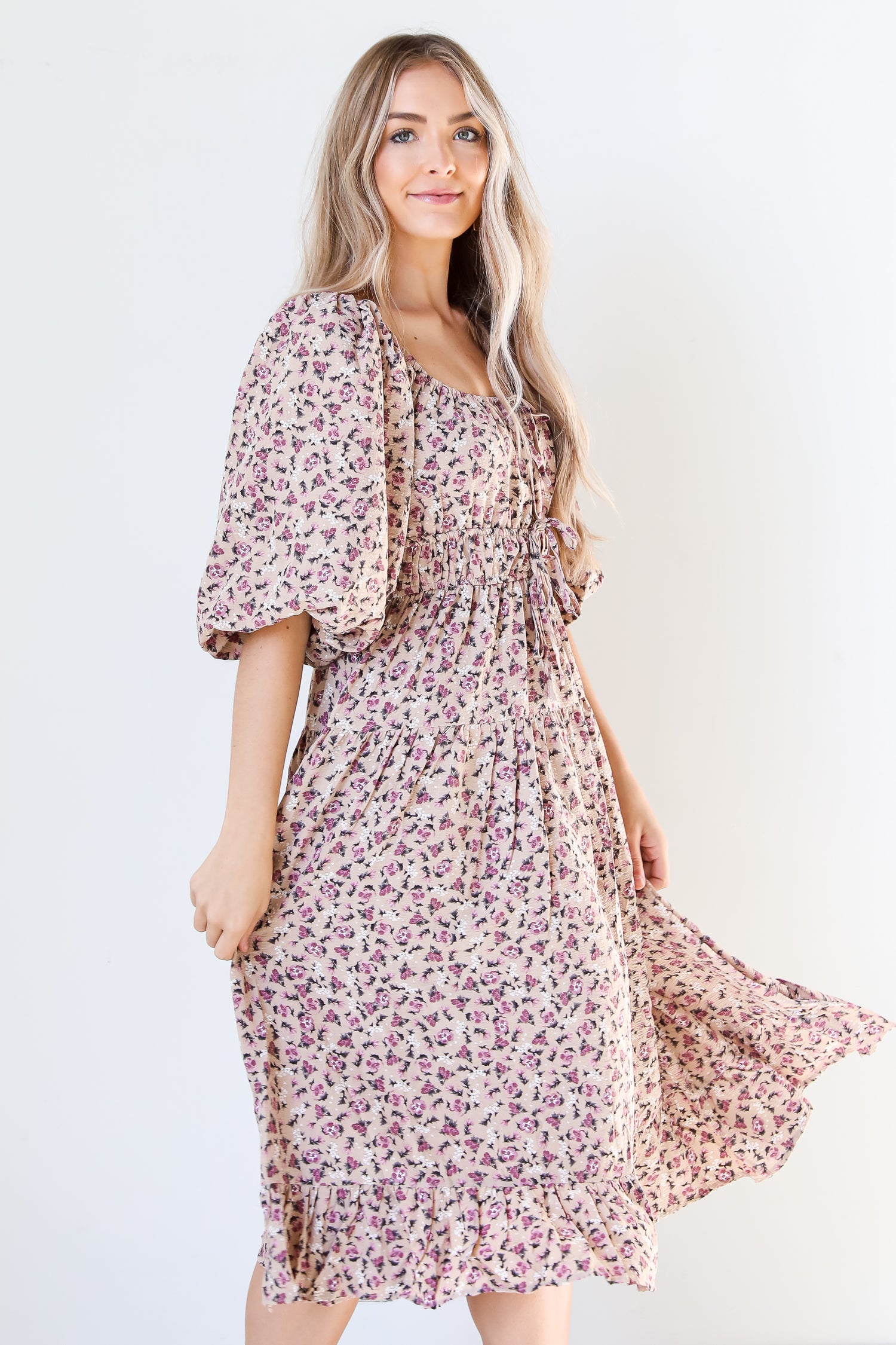 Floral Midi Dress side view