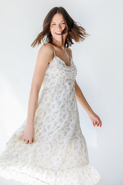 Floral Midi Dress on model