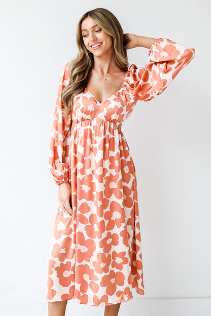 Floral Midi Dress on model