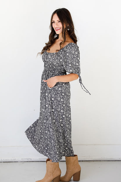 Floral Midi Dress side view