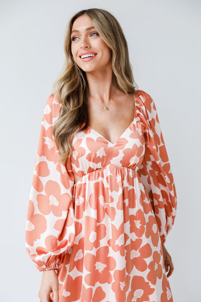 Floral Midi Dress close up