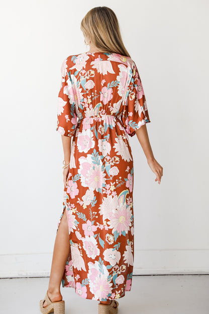 Floral Maxi Dress back view