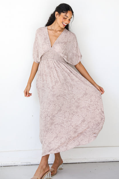 Happy Feelings Floral Mini Dress on model