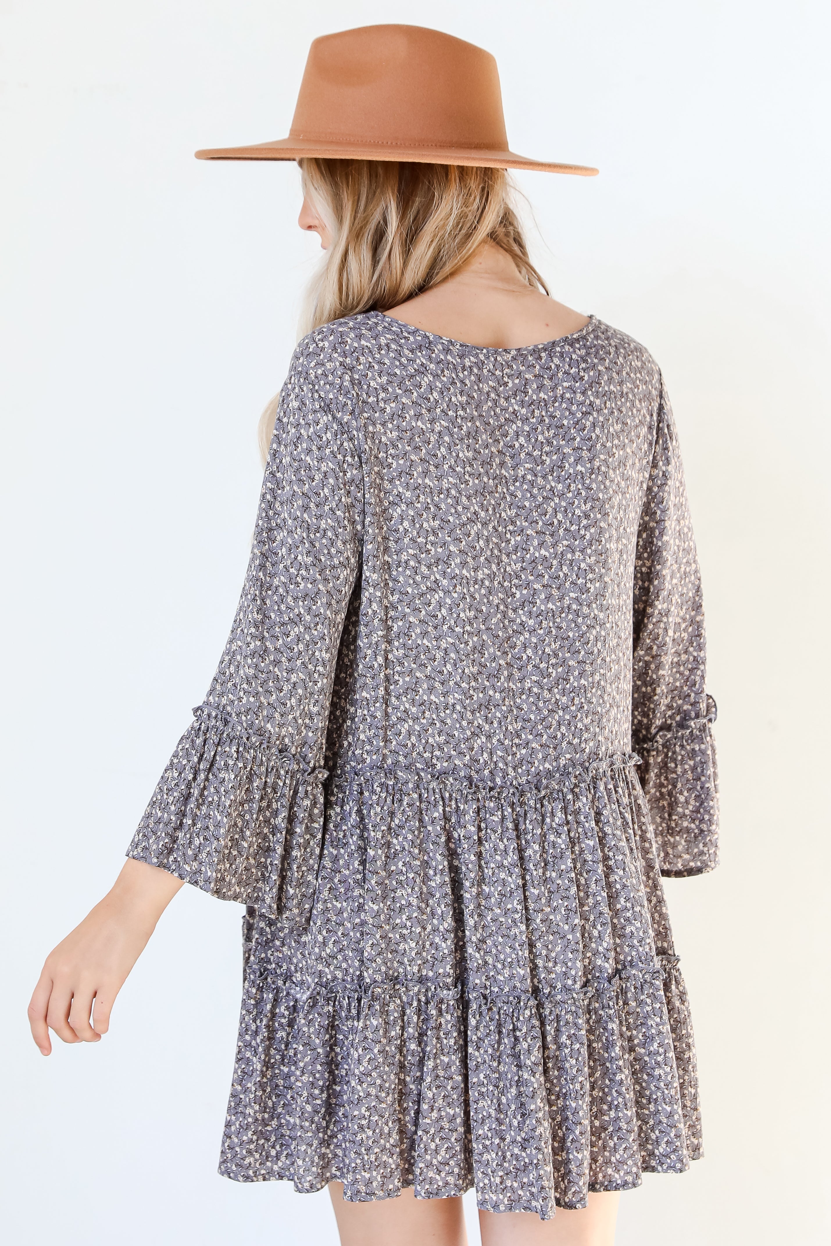 Floral Mini Dress back view