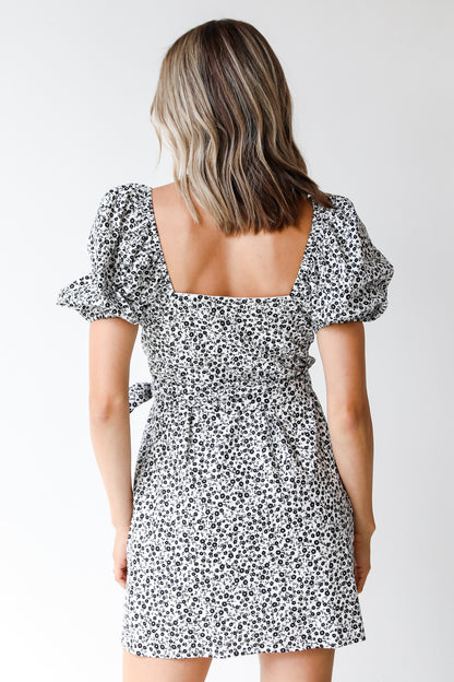 black floral dress back view