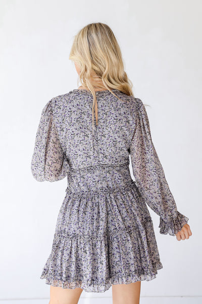 Tiered Floral Dress back view
