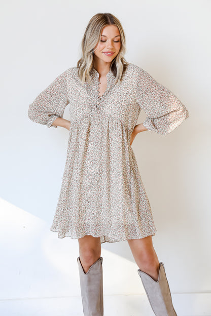 Floral Babydoll Mini Dress