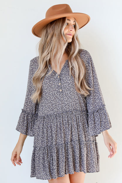 Floral Mini Dress on model