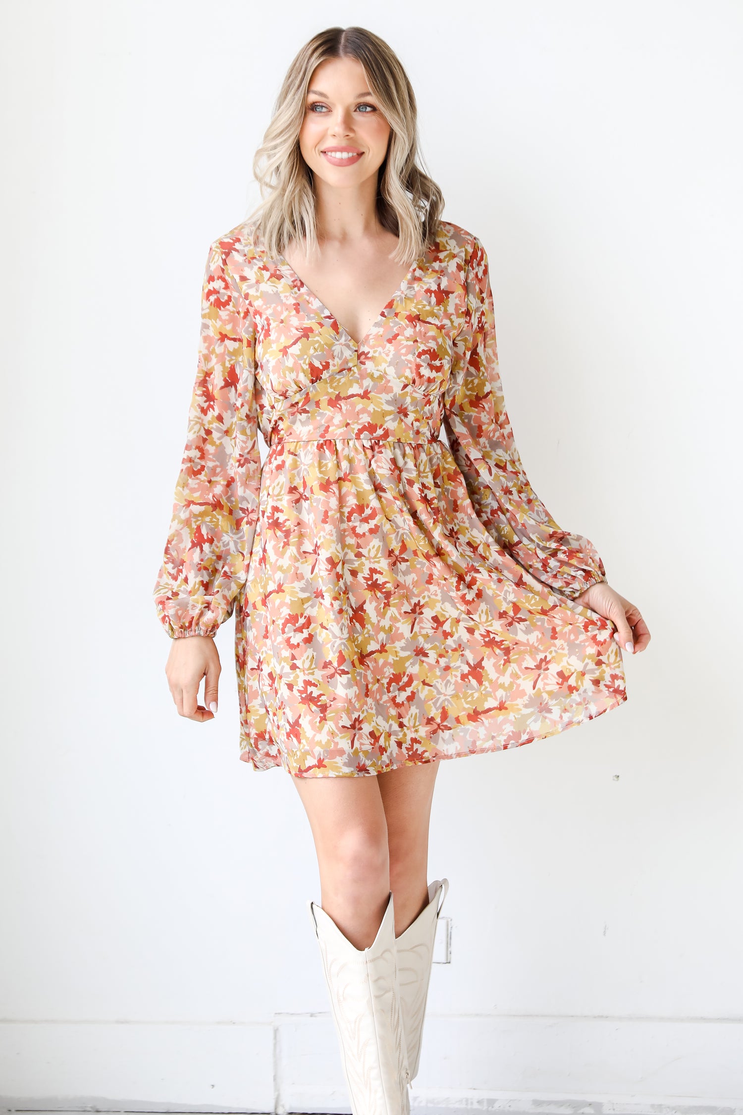 Floral Mini Dress front view