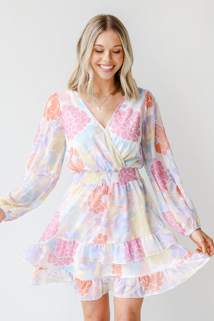 Floral Mini Dress on model