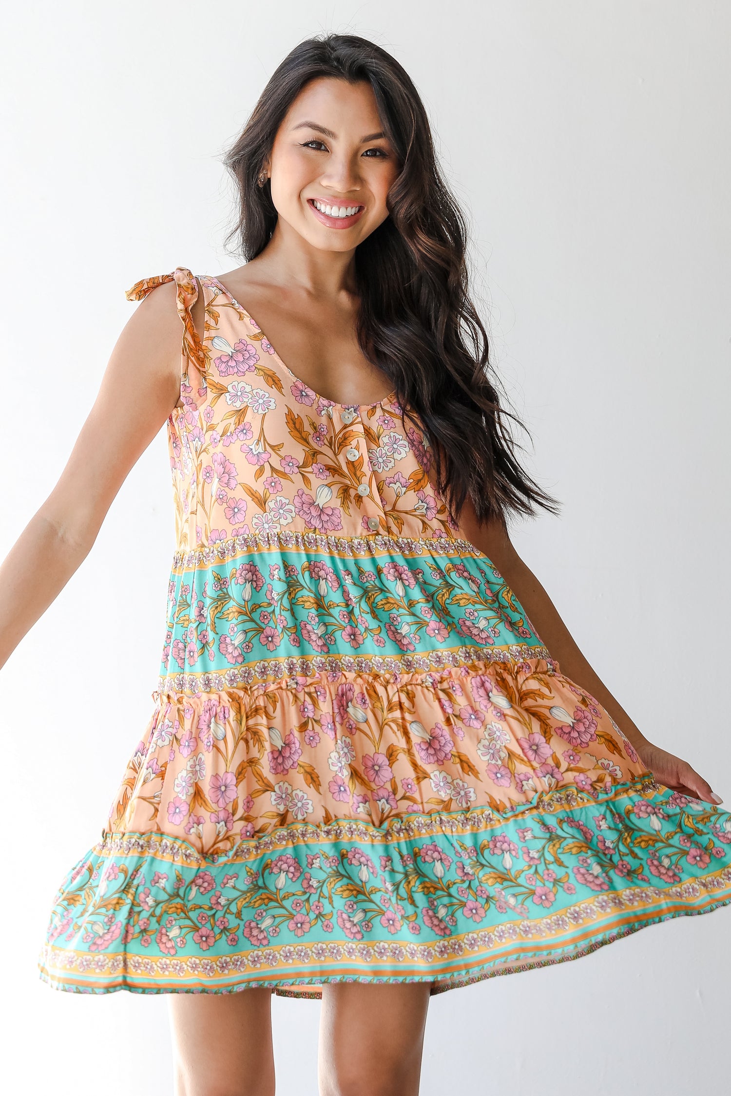 Floral Mini Dress front view