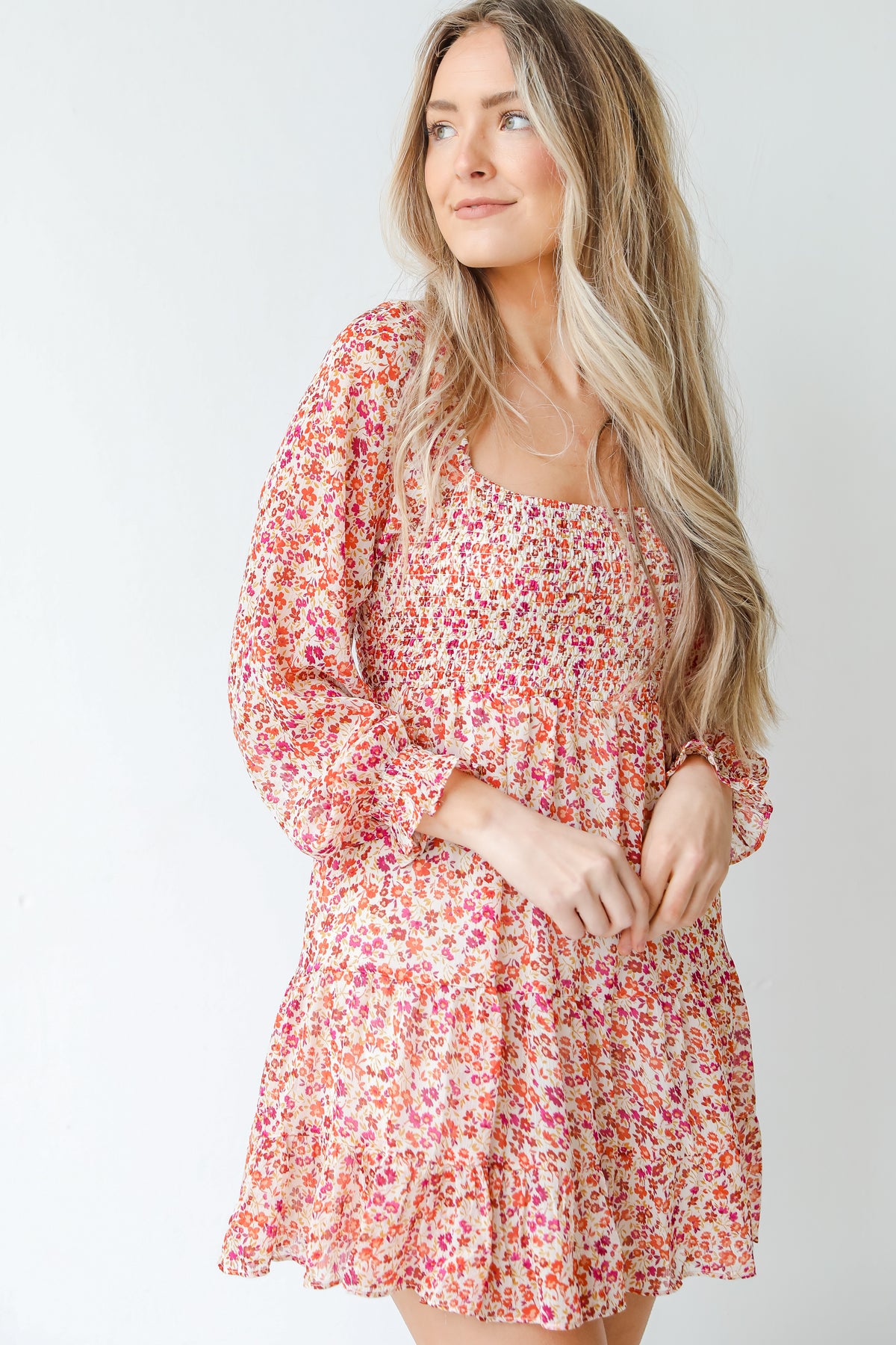 View From The Meadow Floral Mini Dress – Dress Up