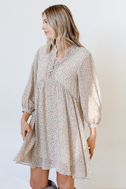 Floral Babydoll Mini Dress side view