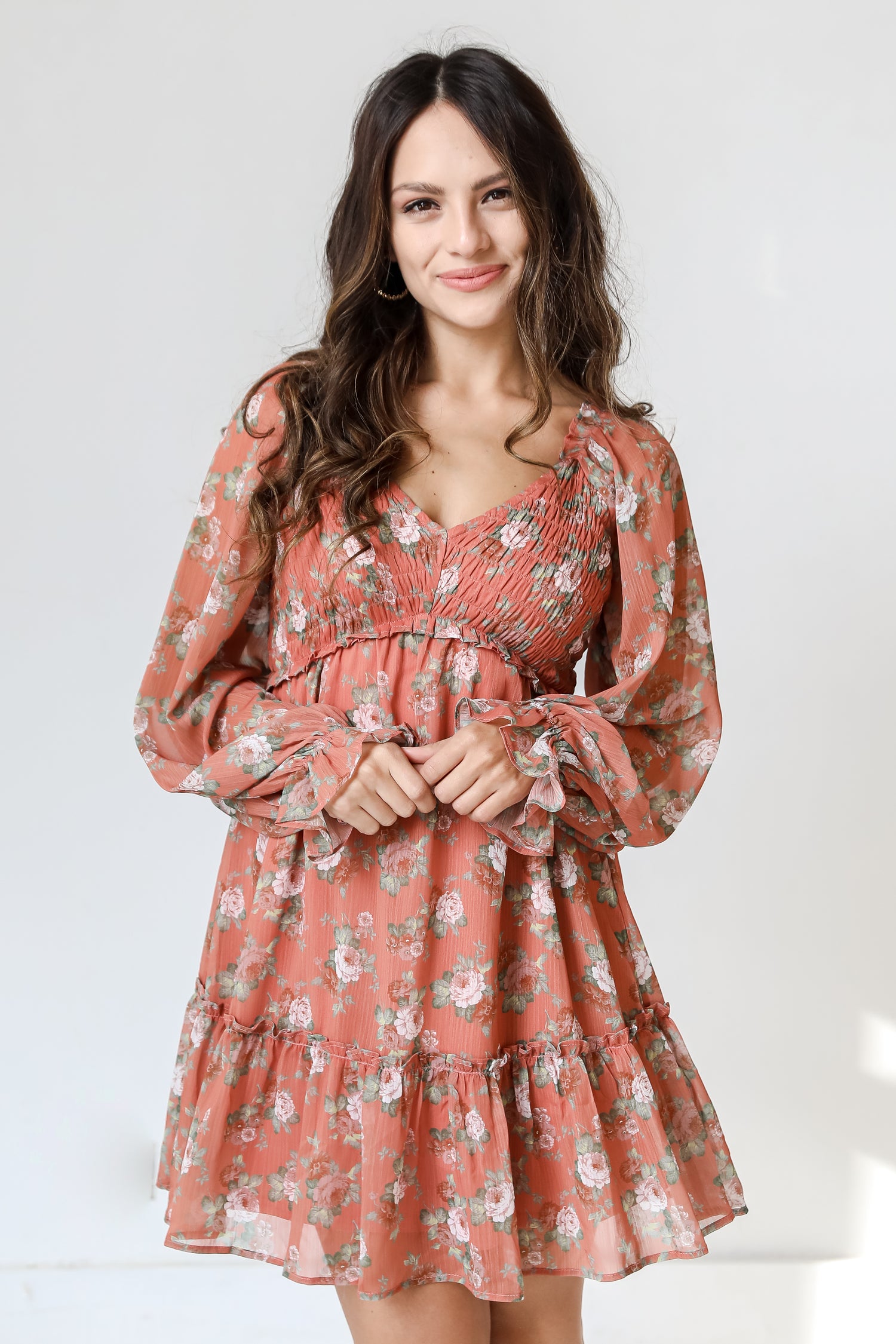 Floral Mini Dress front view