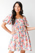 Floral Babydoll Mini Dress in pink