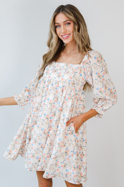 Floral Babydoll Mini Dress