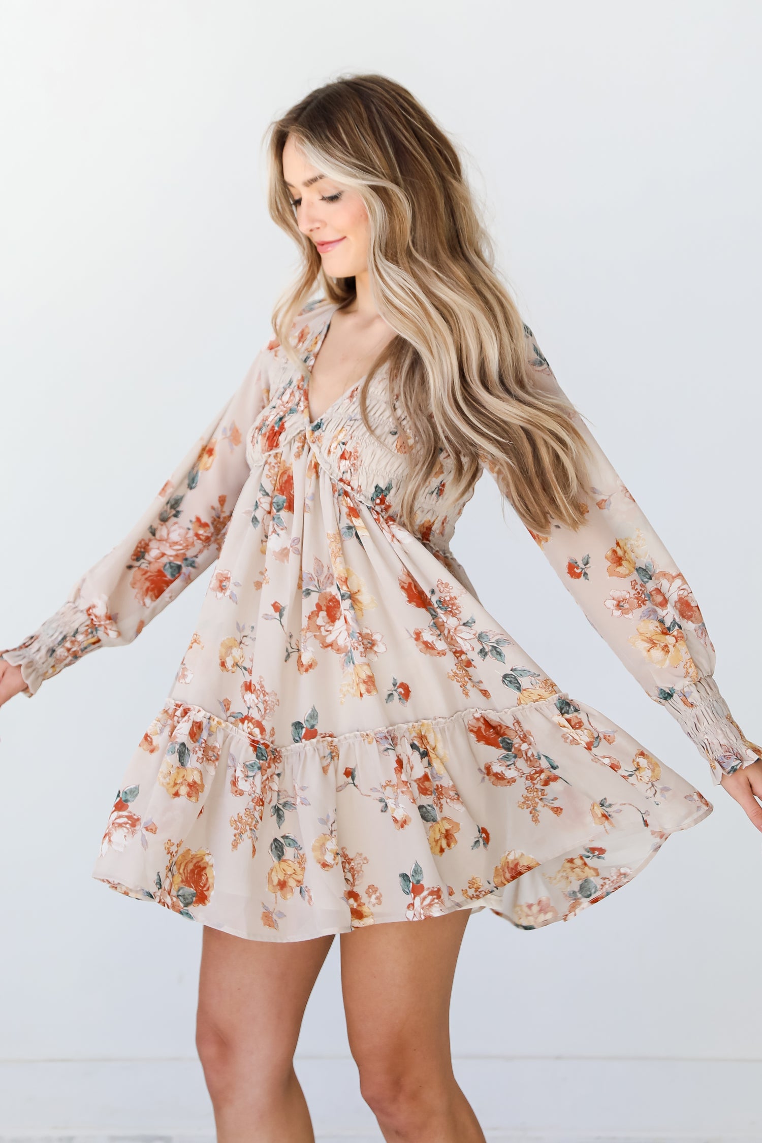 Floral Mini Dress front view