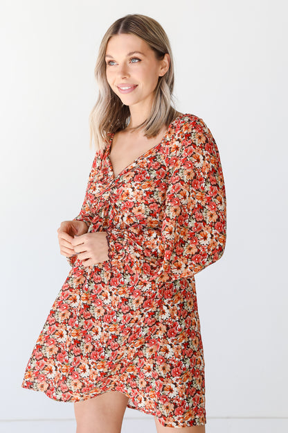 Floral Mini Dress on model