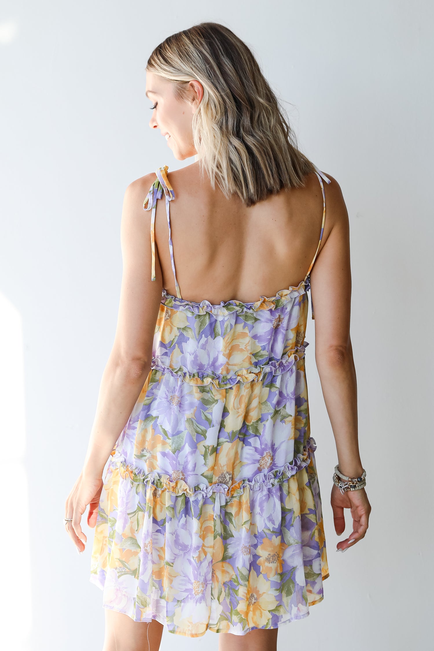 Floral Mini Dress back view