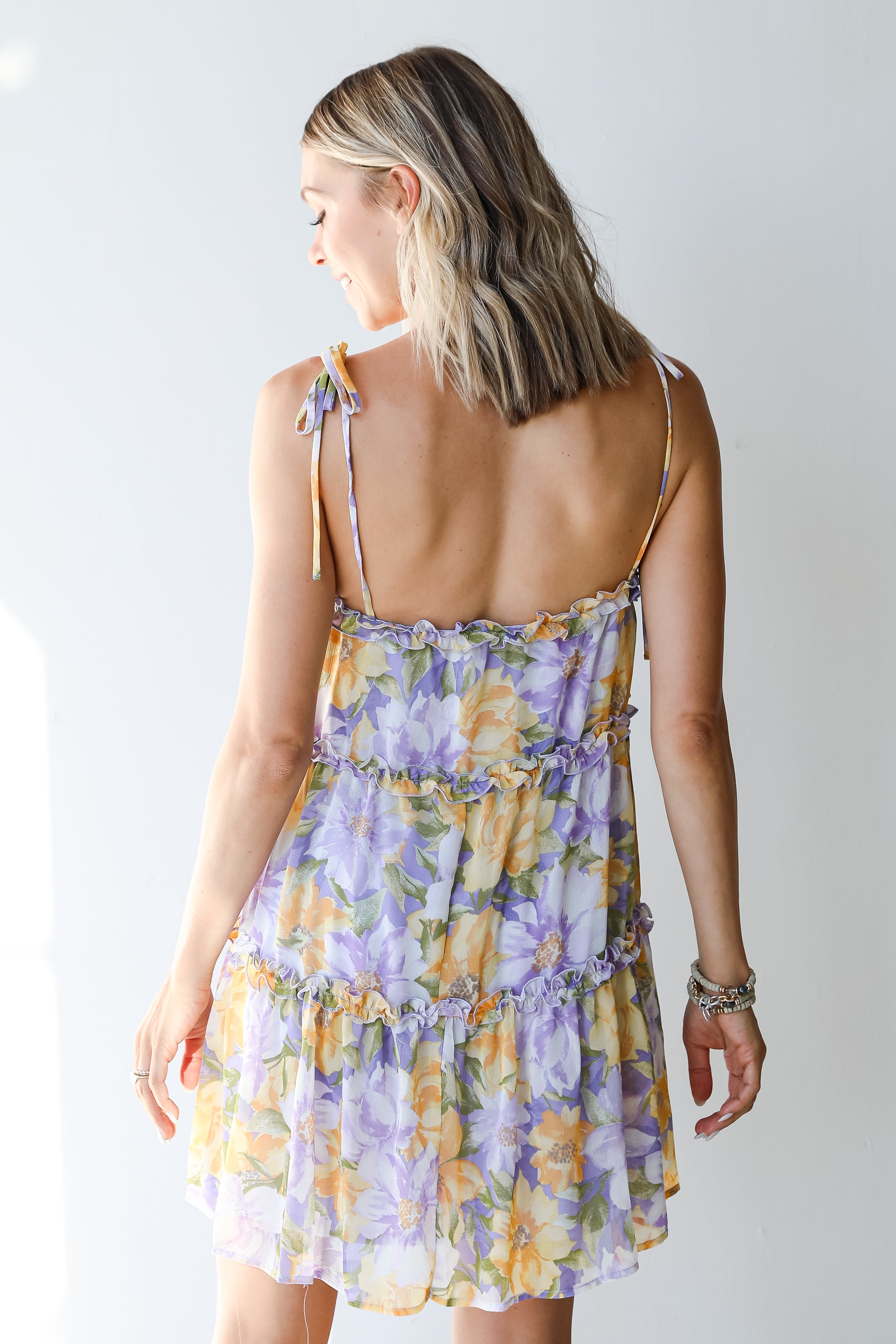 Floral Mini Dress back view