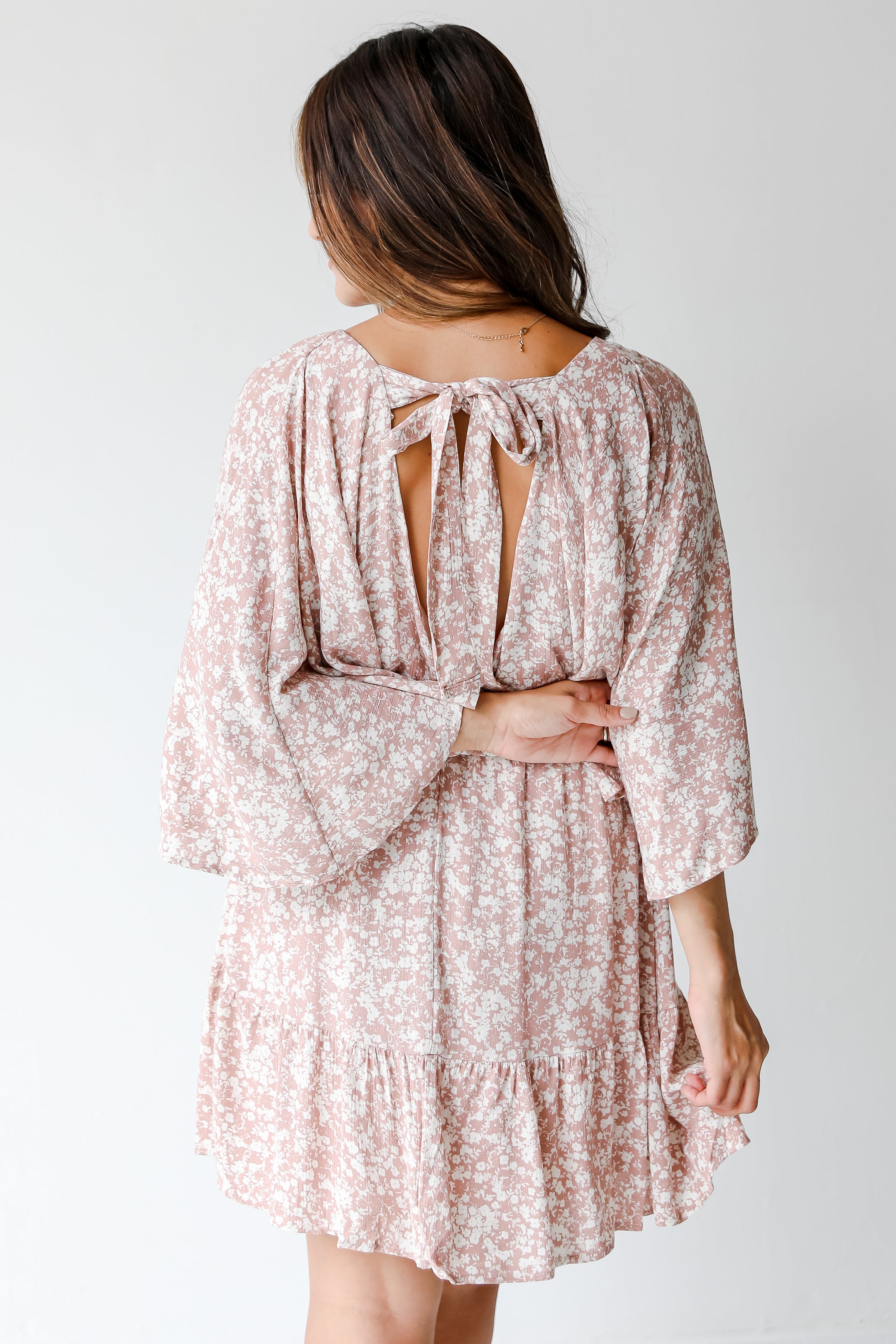 Floral Mini Dress on model