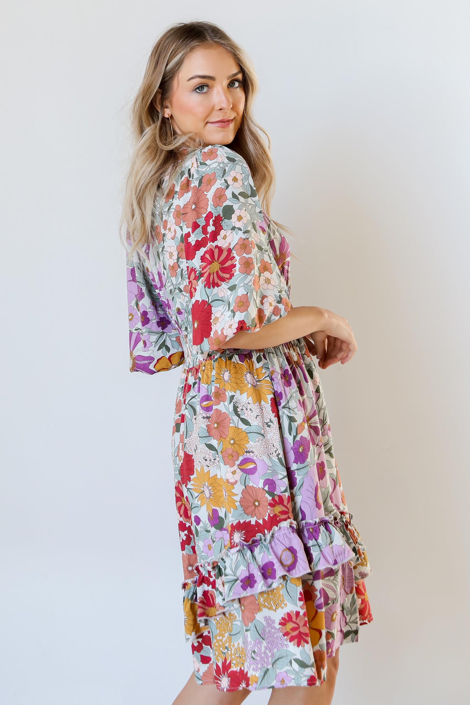 Floral Midi Dress side view