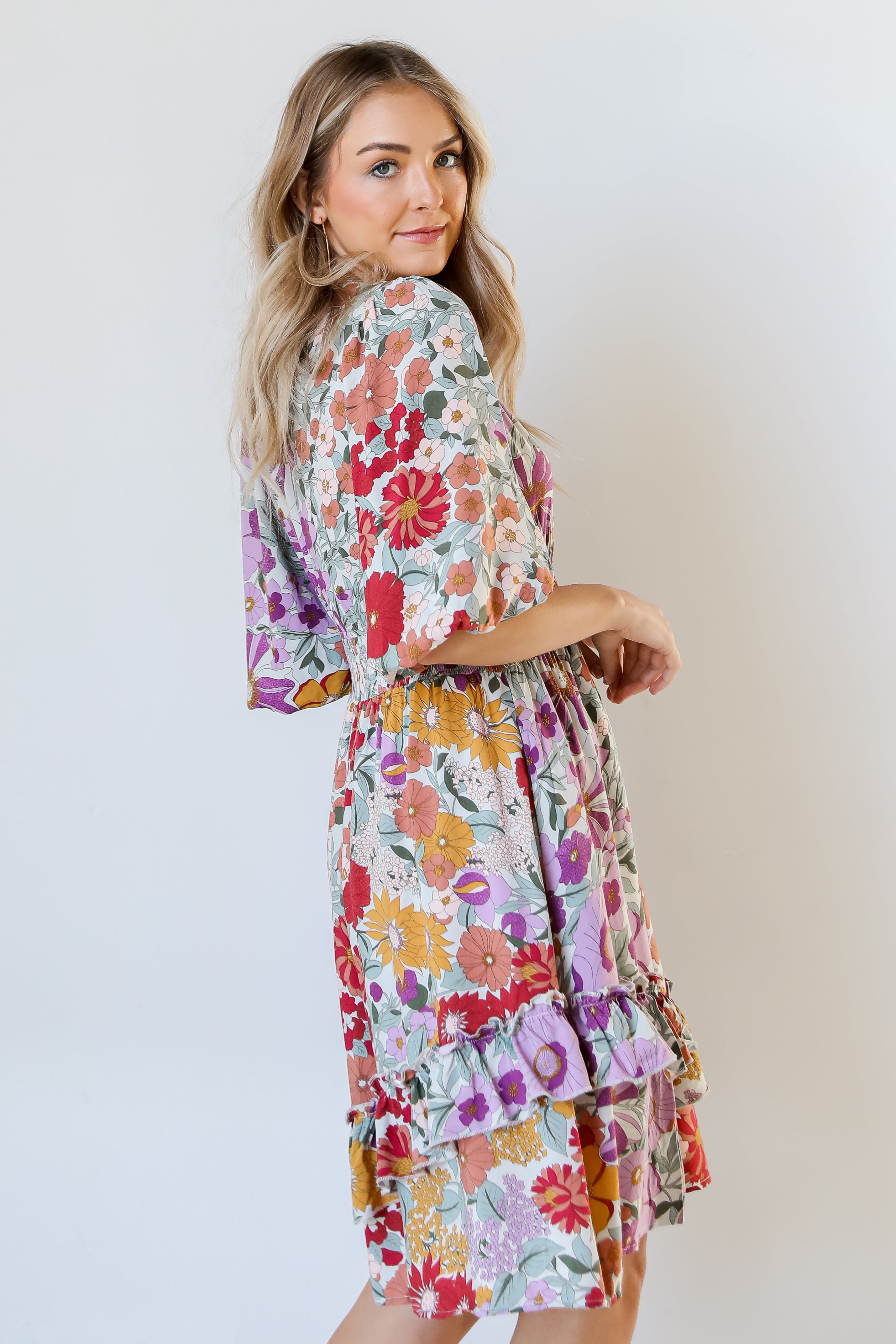 Floral Midi Dress side view