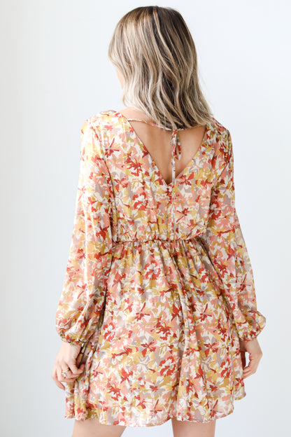 Floral Mini Dress back view