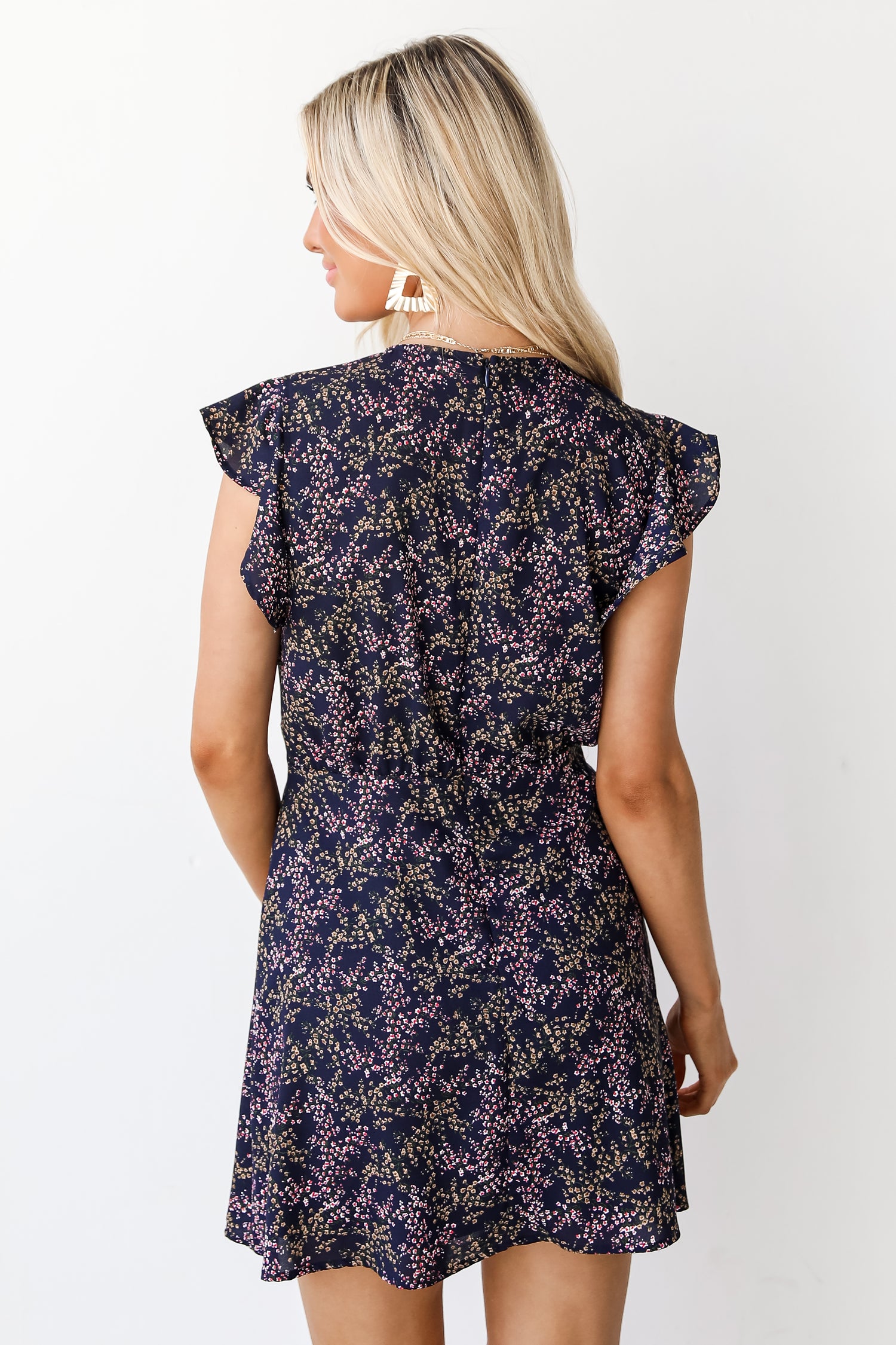 Floral Mini Dress back view