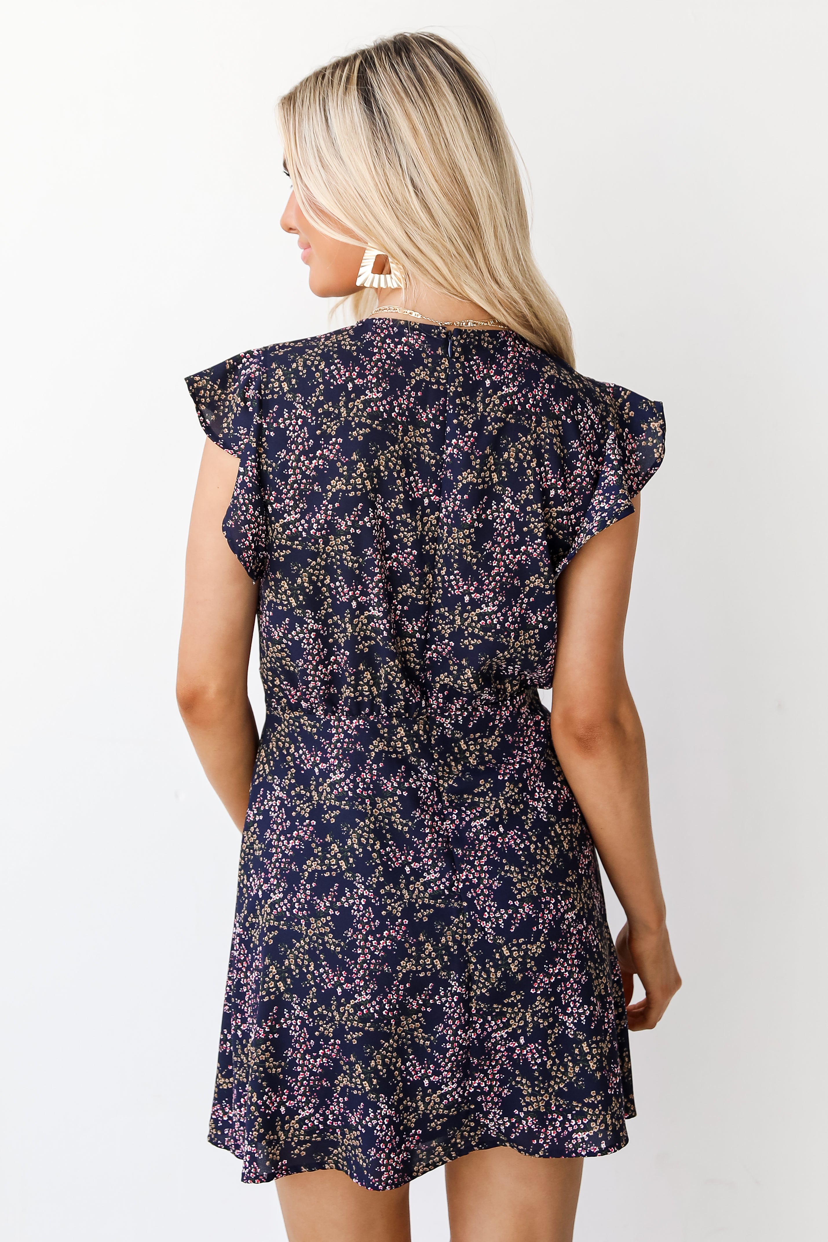 Floral Mini Dress back view