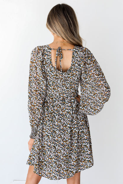 Floral Mini Dress back view