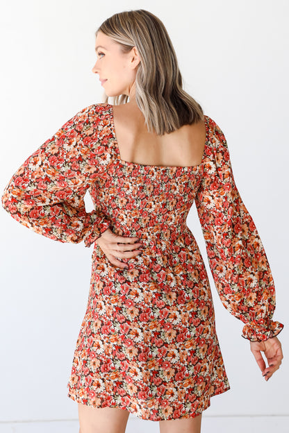 Floral Mini Dress back view