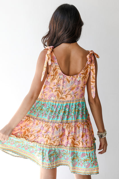 Floral Mini Dress back view