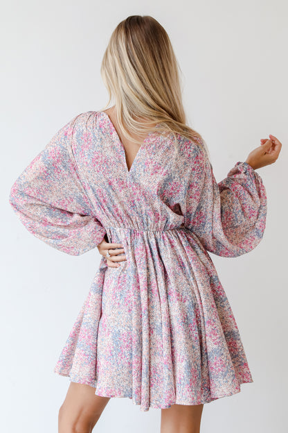 Floral Mini Dress back view