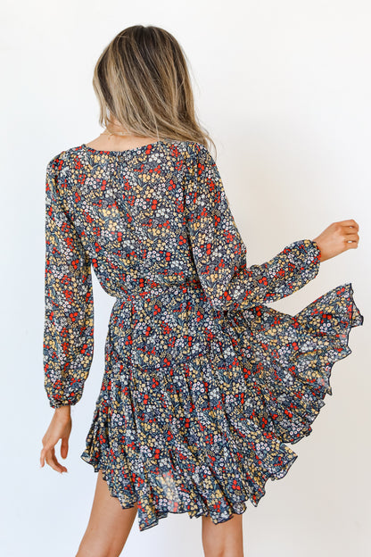 Floral Mini Dress back view