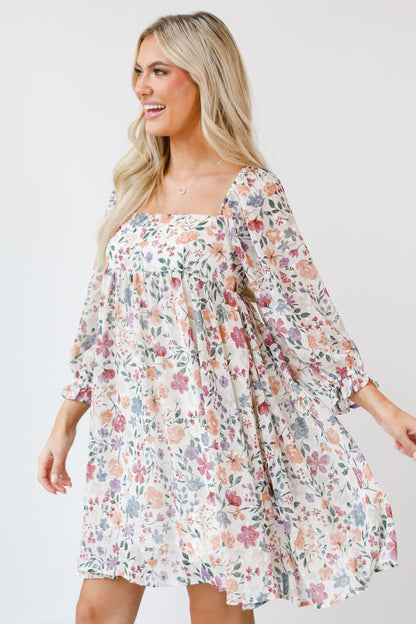 Floral Babydoll Mini Dress side view