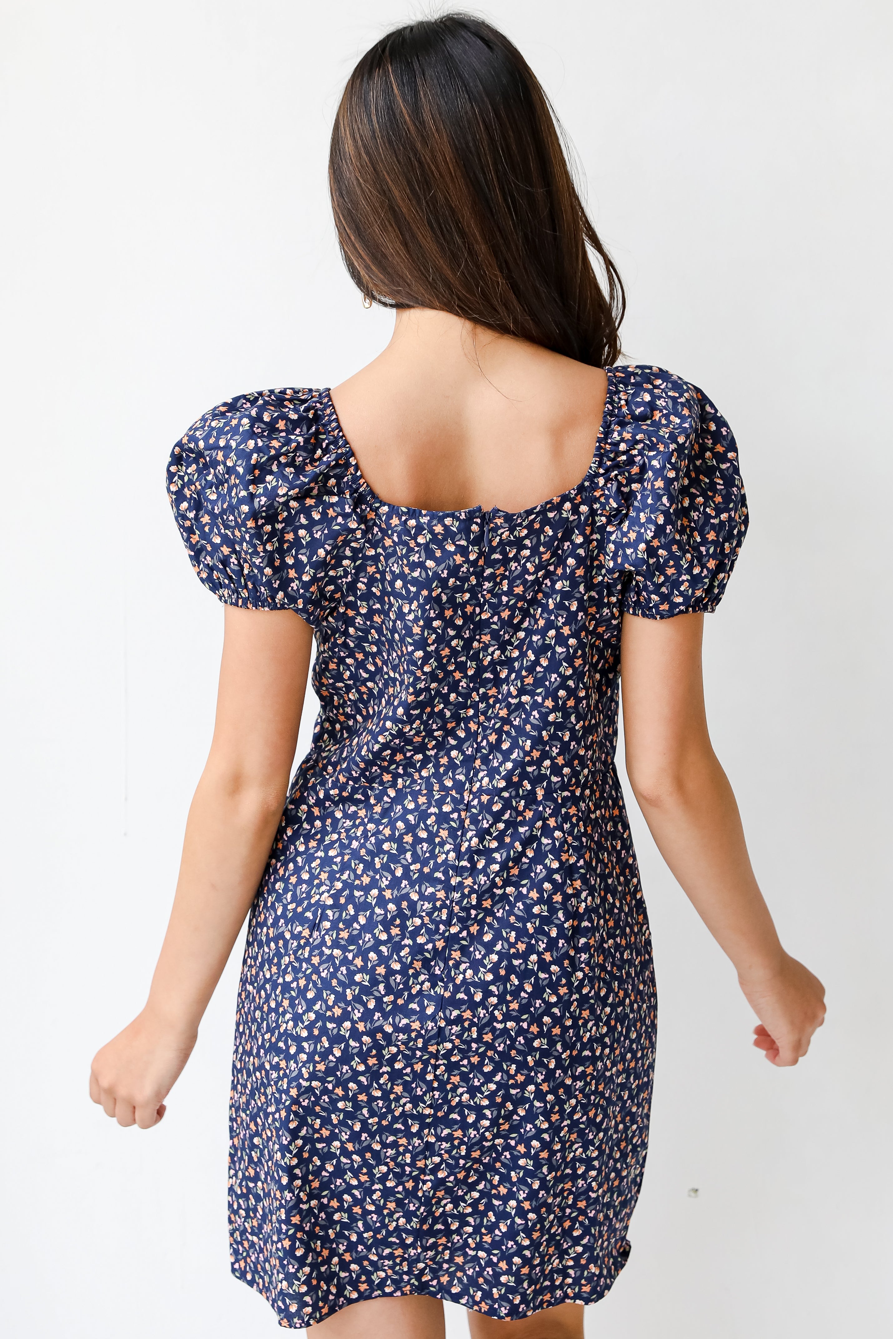 Floral Mini Dress back view