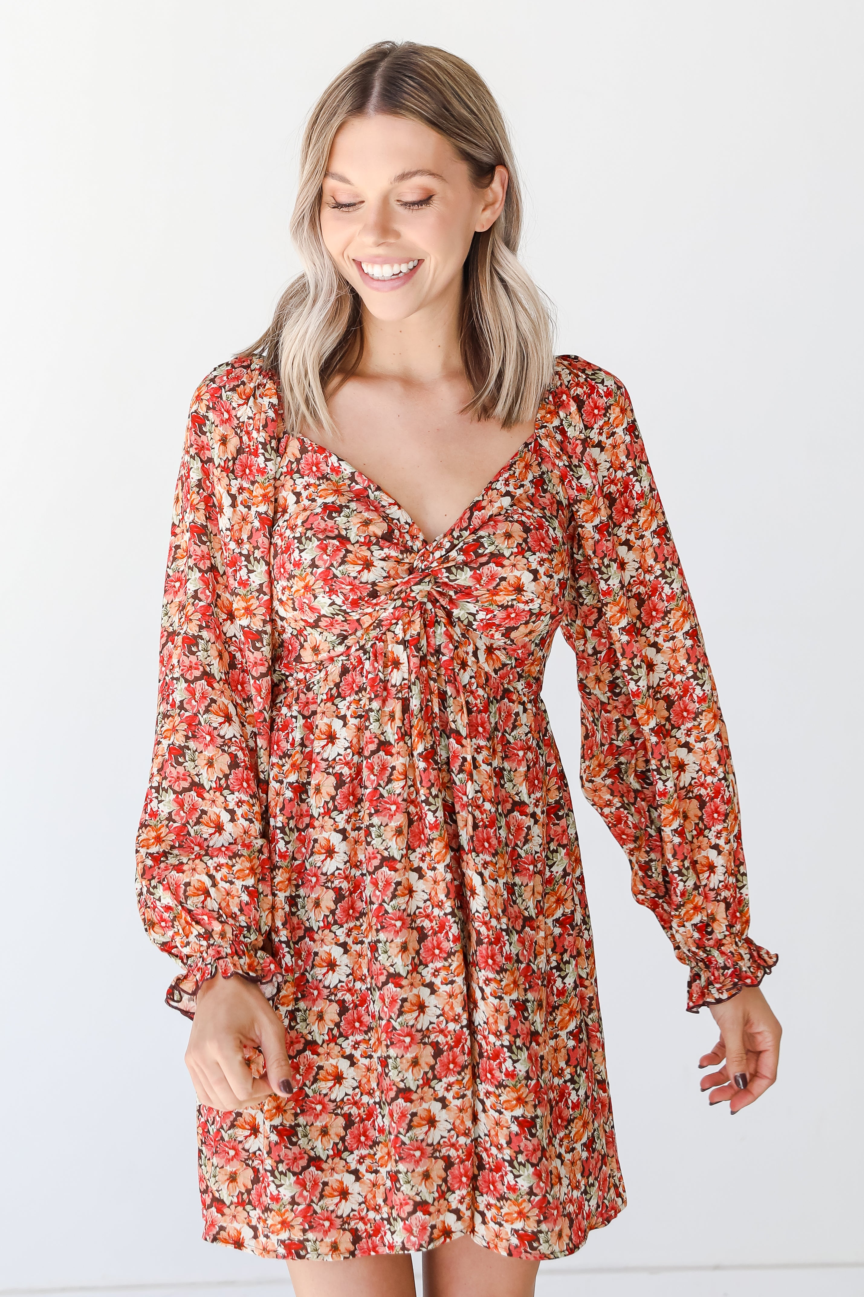 Floral Mini Dress front view