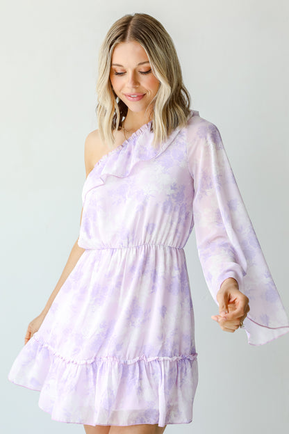 Floral One-Shoulder Mini Dress from dress up