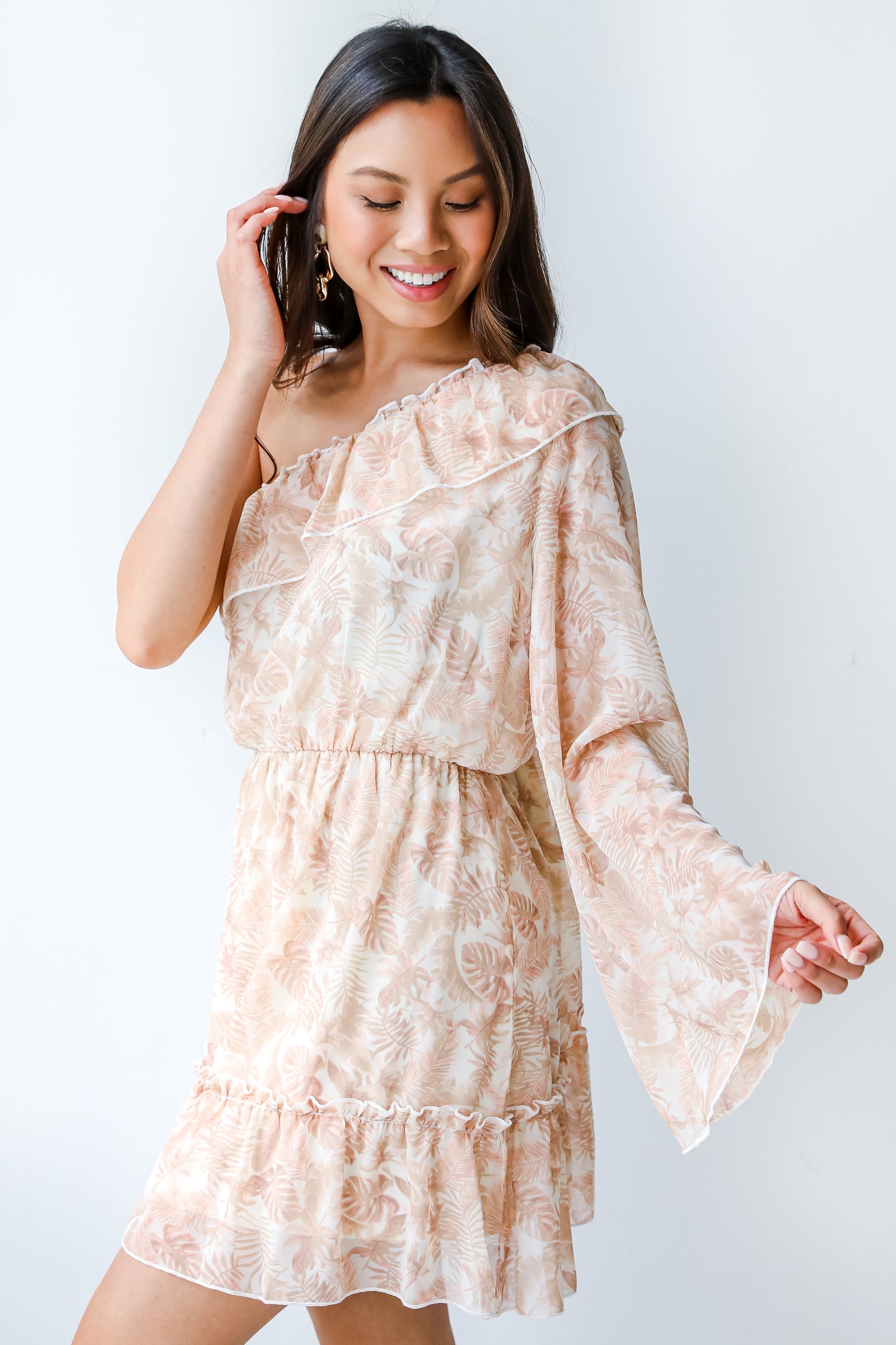 One-Shoulder Mini Dress side view